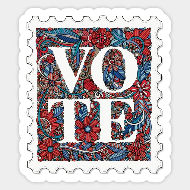 Vote Sticker by Valentina Harper